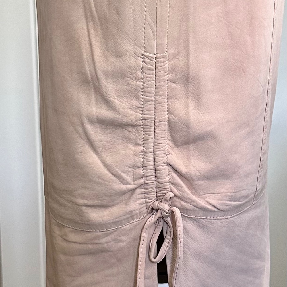 Pink Suede Skirt